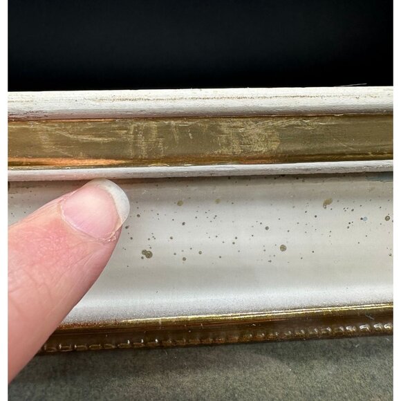 Vintage Mid Century Framed Ballerinas Print Gold White Wood Ornate Dameriors - Picture 4 of 7